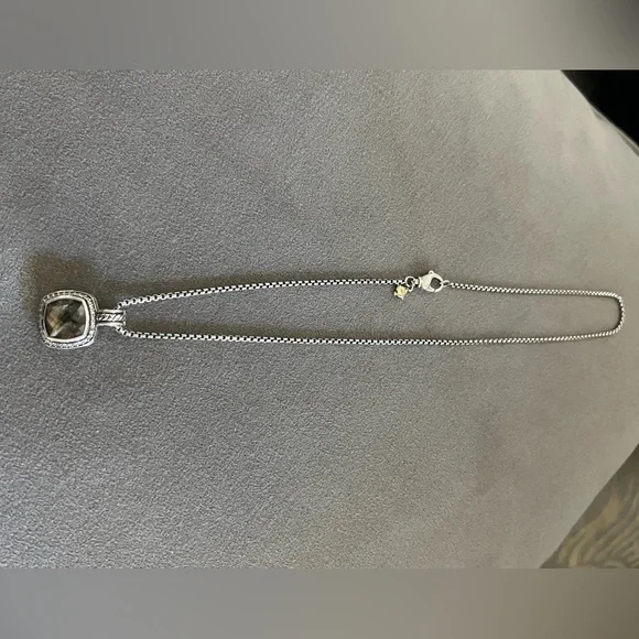 Authentic David Yurman Albion Prasiolite Pendant Sterling Silver - Picture 2 of 7